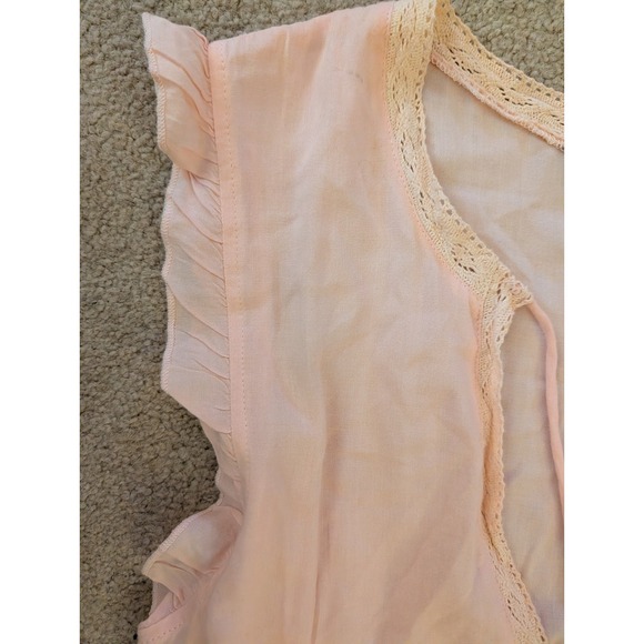 Melissa Odabash Women's Skyler Beach Dress Pink Smocked Waist Tassel Mini- S - Picture 6 of 9